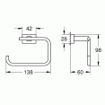 Держатель туалетной бумаги без крышки Grohe Essentials 40507001