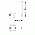 Держатель запасного рулона туалетной бумаги Grohe Essentials Cube 40623001