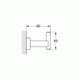 Крючок одинарный Grohe Essentials Cube 40511001