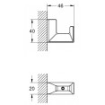 Крючок одинарный Grohe Selection Cube 40782000