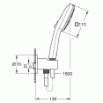 Душевой гарнитур 3 режима струи Grohe Tempesta Cube 110 26910003