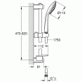 Душевой гарнитур 3 режима струи Grohe Euphoria 27231001