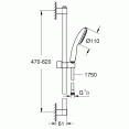 Душевой гарнитур 1 режим струи Grohe Tempesta 110 27853003 (27924003)