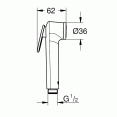 Гигиенический душ со смесителем Grohe BauClassic 124434