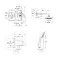 Душевая система скрытого монтажа со смесителем Grohe Eurosmart 124440