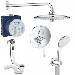 Душевая система скрытого монтажа со смесителем, с наливом Grohe Essence New 24092458N