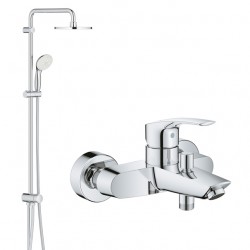 Душевая система настенного монтажа со смесителем для ванны Grohe Eurosmart New 33300452