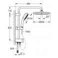 Душевая система настенного монтажа без смесителя Grohe Tempesta New Cosmopolitan 26675000