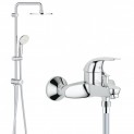 Душевая система настенного монтажа со смесителем для ванны Grohe Euroeco 32743389 (NB0046)