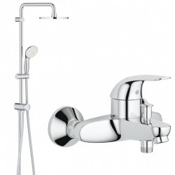 Душевая система настенного монтажа со смесителем для ванны Grohe Euroeco 32743389 (NB0046)