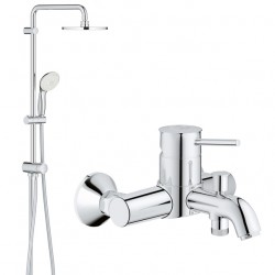 Душевая система настенного монтажа со смесителем для ванны Grohe BauClassic 32865389