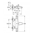 Душевая система настенного монтажа с термостатом для ванны Grohe Grohtherm 800 34567452