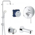 Душевая система скрытого монтажа со смесителем, с изливом Grohe Essence New 24058389