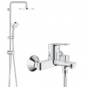 Душевая система настенного монтажа со смесителем для ванны Grohe BauEdge 23334394