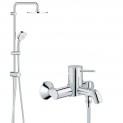 Душевая система настенного монтажа со смесителем для ванны Grohe BauClassic 32865394