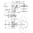 Душевая система настенного монтажа с термостатом для ванны, поворотная Grohe Euphoria 27475002