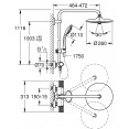 Душевая система настенного монтажа с термостатом для душа, поворотная Grohe Euphoria 27615002
