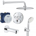 Душевая система скрытого монтажа со смесителем, с изливом Grohe Rainshower SmartControl 29146458