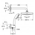 Душевая система скрытого монтажа с термостатом Grohe Grohtherm 34729000