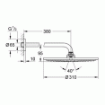 Верхний душ 1 режим струи Grohe Rainshower Cosmopolitan 26066000