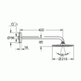 Верхний душ 1 режим струи Grohe Rainshower Cosmopolitan 26171000