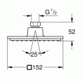 Верхний душ 1 режим струи Grohe Euphoria 27705000