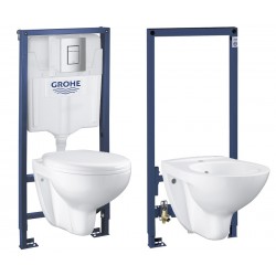 Комплект инсталляции унитаз подвесной и биде Grohe Rapid Sl Bau Ceramic 38553-39433-39351