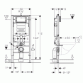 Инсталляция Geberit Duofix для подвесного унитаза UP320 Sigma 12см 111.300.00.5