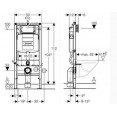 Инсталляция Geberit Duofix для подвесного унитаза UP320 Sigma 12см, панель смыва для инсталляции Sigma 20 белая 111.300.00.5-115.882.01.1