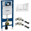 Инсталляция Geberit Duofix для подвесного унитаза UP320 Sigma 12см, панель смыва для инсталляции Sigma 30 111.300.00.5-115.883.KJ.1