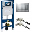 Инсталляция Geberit Duofix для подвесного унитаза UP320 Sigma 12см, панель смыва для инсталляции Sigma 30 111.300.00.5-115.883.KN.1