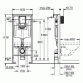 Инсталляция для подвесного унитаза Grohe Rapid Sl 38539001