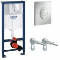 Инсталляция для подвесного унитаза Grohe Rapid Sl 38721P00 панель смыва хром матовый