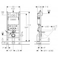 Инсталляция Geberit Duofix для подвесного унитаза UP100 Delta 12см, панель смыва для инсталляции Delta 458.149.11.1