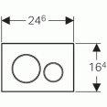 Панель смыва для инсталляции Geberit Sigma20 115.882.KN.1 хром матовый