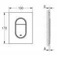 Панель смыва для инсталляции Grohe Arena Cosmopolitan S 37624000 хром глянцевый