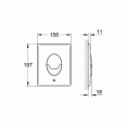 Панель смыва для инсталляции Grohe Skate 38505BL0 черная матовая (не оставляет отпечатков пальцев)