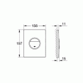 Панель смыва для инсталляции Grohe Nova Cosmopolitan 38765000 хром глянцевый