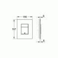 Панель смыва для инсталляции Grohe Skate Cosmopolitan 38845MF0 белая стеклянная