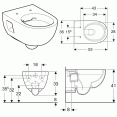 Комплект инсталляция Grohe 38772001 с подвесным унитазом безободковым Geberit Renova Premium 500.800.00.1 (38800000)