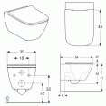 Комплект инсталляция Grohe 38772001 с подвесным унитазом безободковым Geberit Smyle Square 500.683.01.1 (38683000)