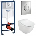 Комплект инсталляция Grohe 38721001 с подвесным унитазом безободковым Jaquar Solo SLS-WHT-6953BIUFSM (38SLS001)