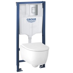 Комплект инсталляция Grohe 38772001 с подвесным унитазом безободковым Geberit iCon 500.784.01.1 (38784000)