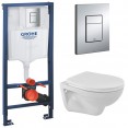 Комплект инсталляция Grohe 38772001 с подвесным унитазом Jaquar Essco ECS-WHT-955SSPP (39470000)