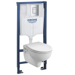 Комплект инсталляция Grohe 38772001 с подвесным унитазом Geberit Rekord K93100000 (38931000)