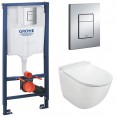 Комплект инсталляция Grohe 38772001 с подвесным унитазом безободковым Jaquar Solo SLS-WHT-6953BIUFSM (38SLS000)