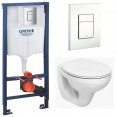 Комплект инсталляция Grohe 38772SH1 с подвесным унитазом Geberit Idol M1310002U белая панель смыва (38M13SH0)