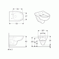 Комплект инсталляция Grohe 38772BR1 с подвесным унитазом безободковым Geberit Selnova 500.265.01.1 бронзовая панель смыва (38265BR0)