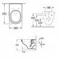 Комплект инсталляция Grohe 38772001 с подвесным унитазом Villeroy&boch O.novo 5660H101 (385H1000)