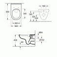 Комплект инсталляция Grohe 38772GL1 с подвесным унитазом безободковым Villeroy&Boch O.novo 5660HR01 золотая панель смыва (385HRGL0)